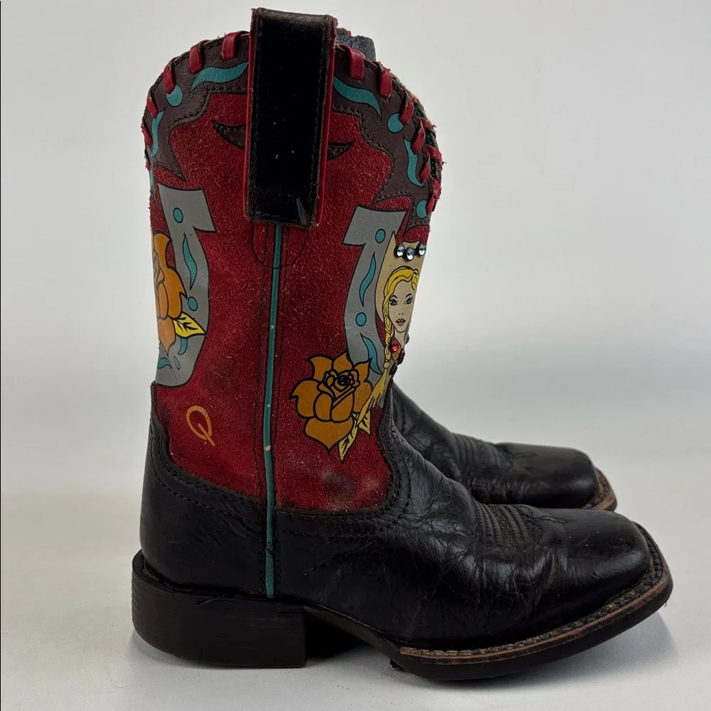 ARIAT Quincy Collection Limited Edition Bronco Billie Leather Boot Kids Size 10